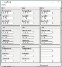 ����������� ����������� � ��������� MISOL WS-HP3001-8MZ � 5 ��������� ��������� (-40 to 60�C; 10% to 99%) DWP