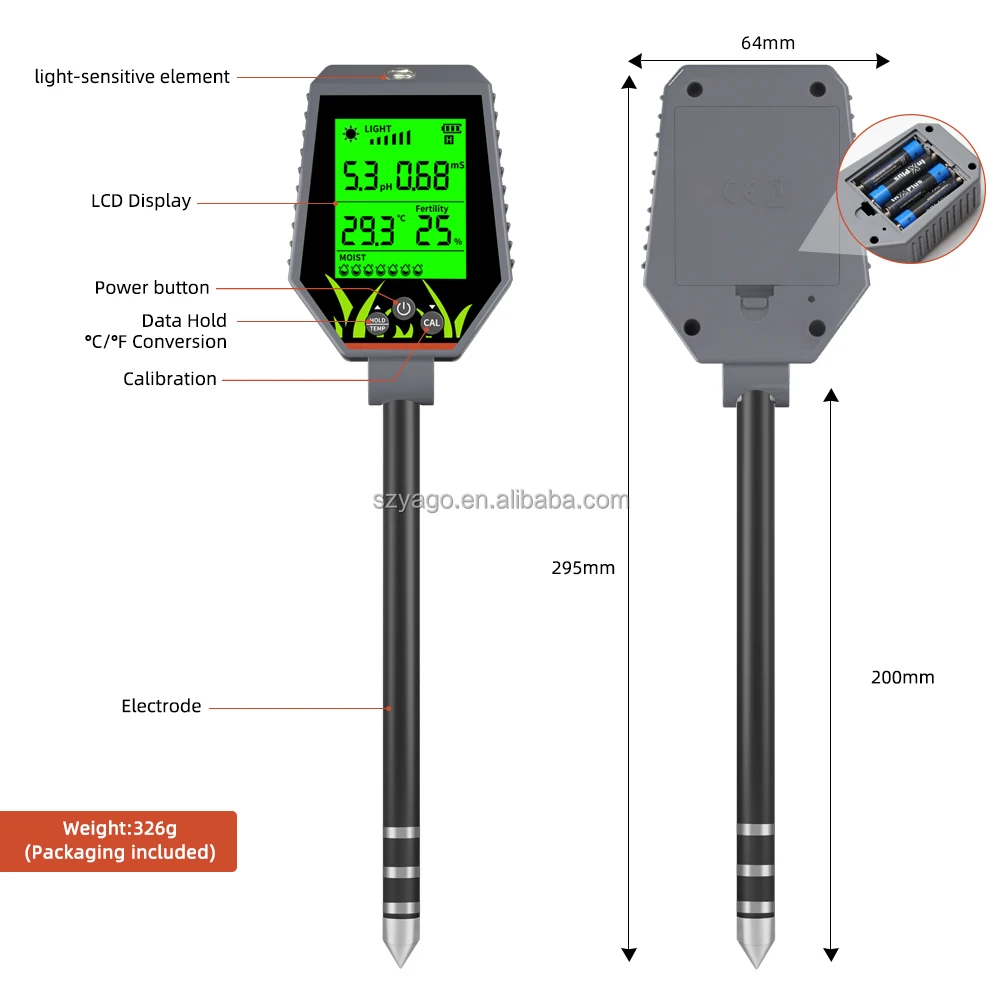 ���������������� ���������� ������ 6-�-1 YIERYI YY-1088 (pH, EC, ���������, ����������, �����������, ������������)
